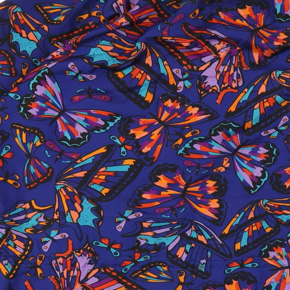 In Wear Womens Multicoloured Geometric Polyester A-Line Size 14 Scoop Neck Pullover