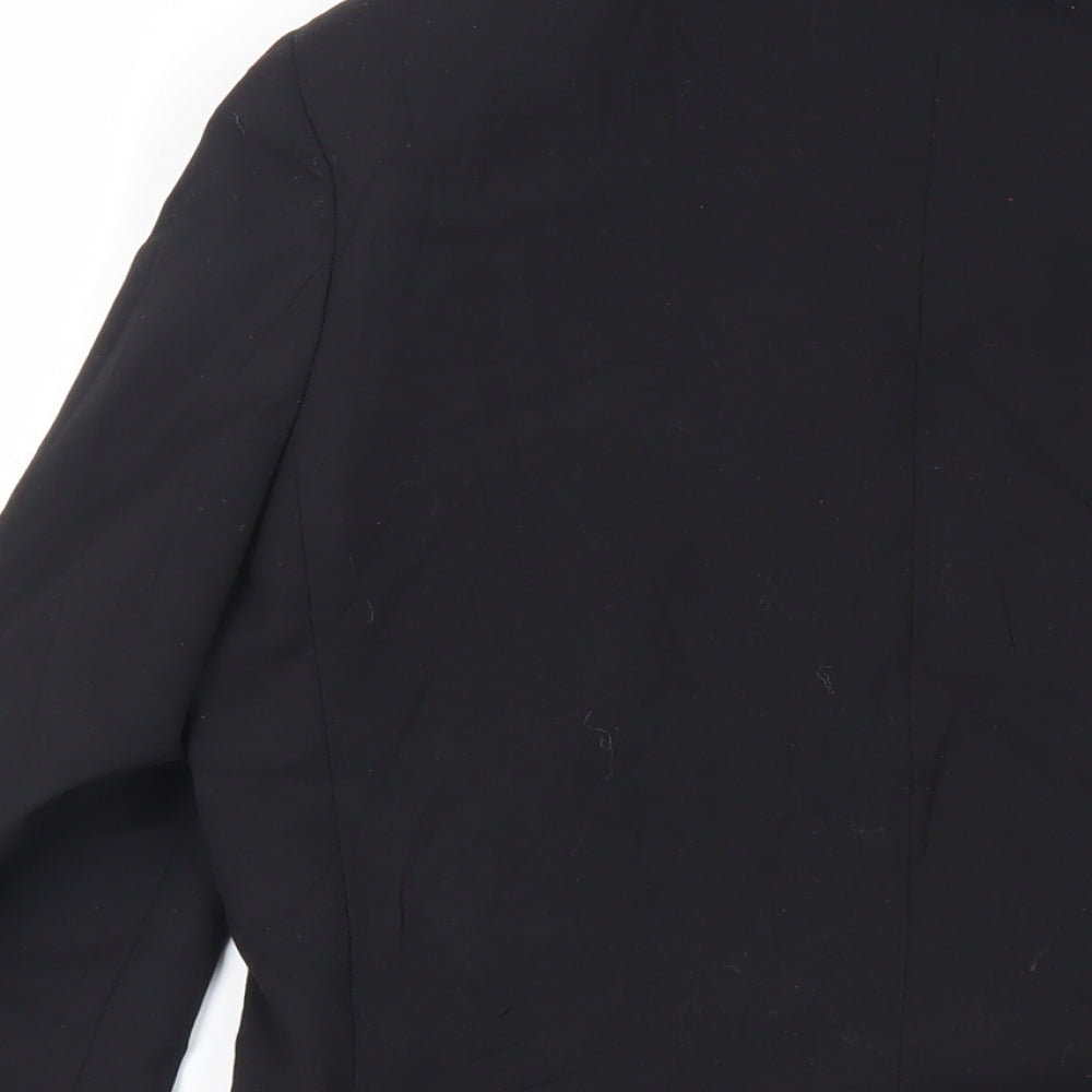 Topman Mens Black Polyester Jacket Suit Jacket Size 38 Regular