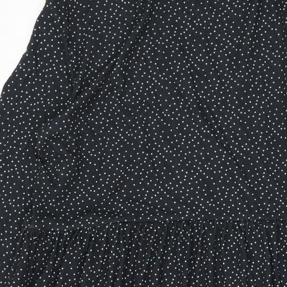 New Look Womens Grey Polka Dot Polyester A-Line Size 14 Round Neck Pullover