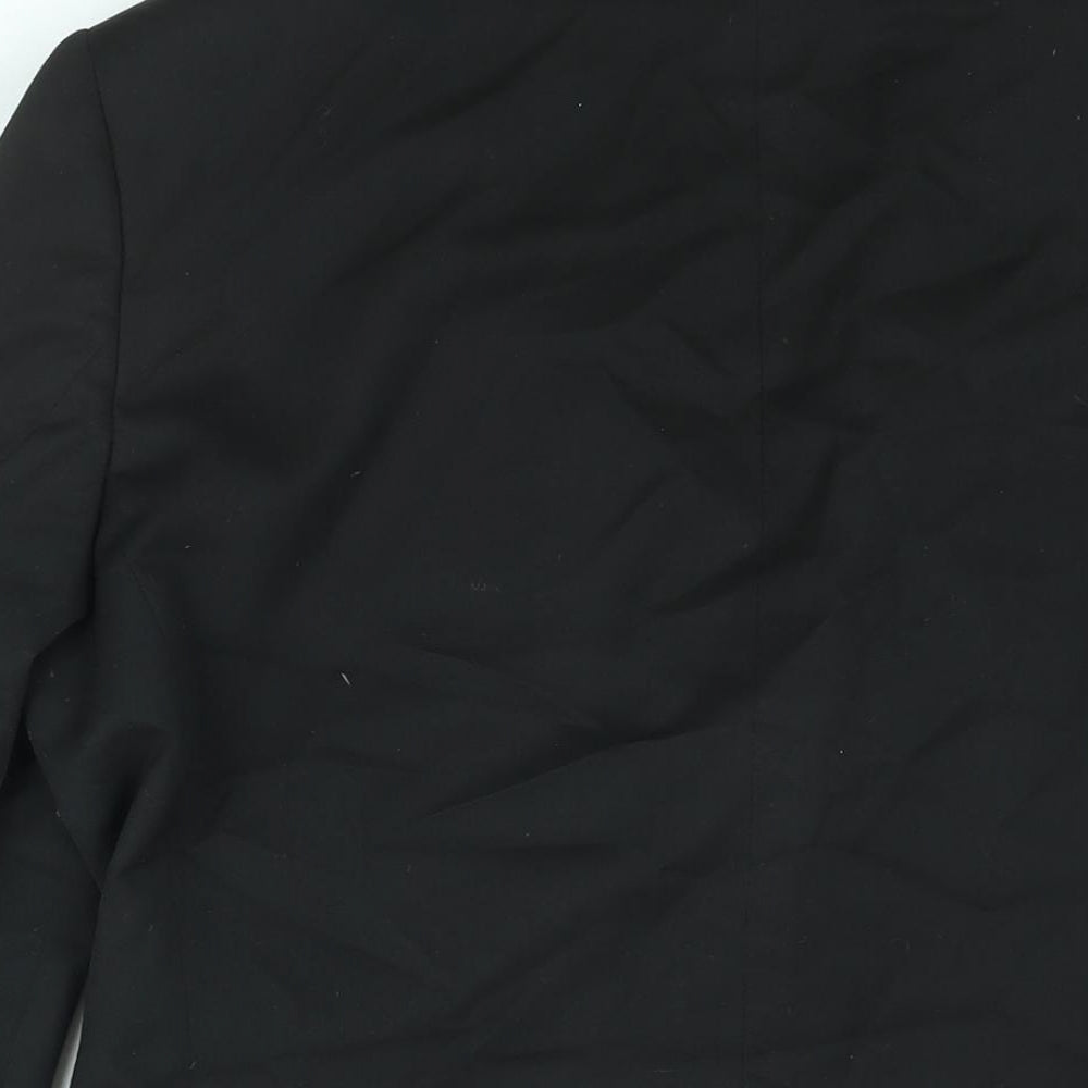 Marks & Spencer Mens Black Polyester Jacket Suit Jacket Size 38 Regular