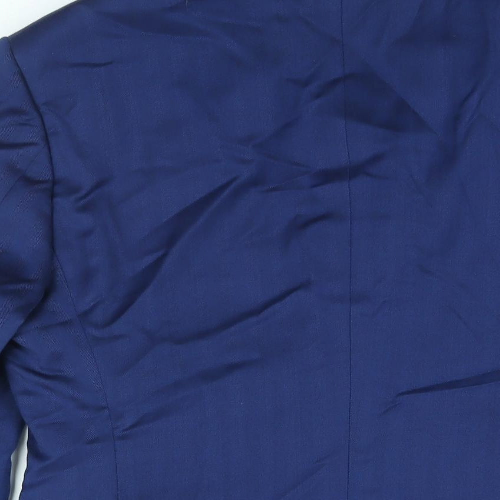 Marks & Spencer Mens Blue Wool Jacket Suit Jacket Size 36 Regular