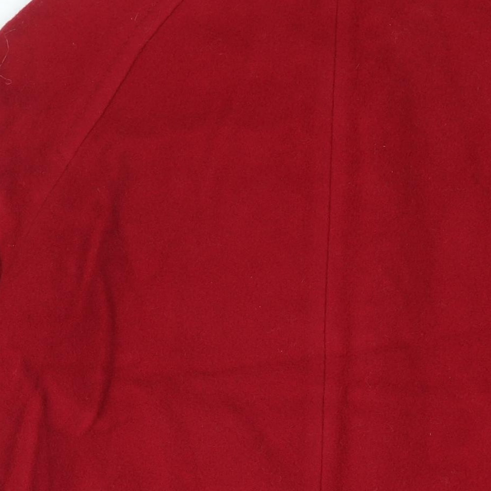 Lampert Womens Red Overcoat Coat Size 14 Button - Vintage