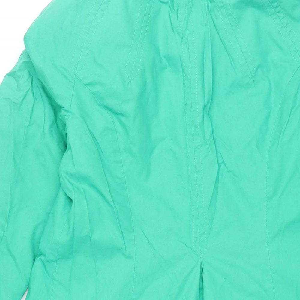Marks & Spencer Womens Green Pea Coat Coat Size 10 Button