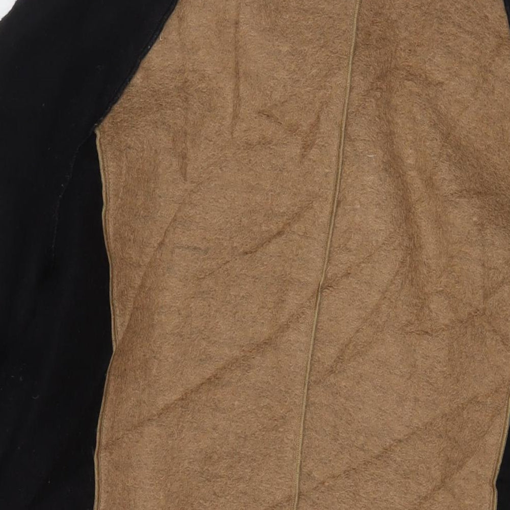 Per Una Womens Black Overcoat Coat Size 14 Button