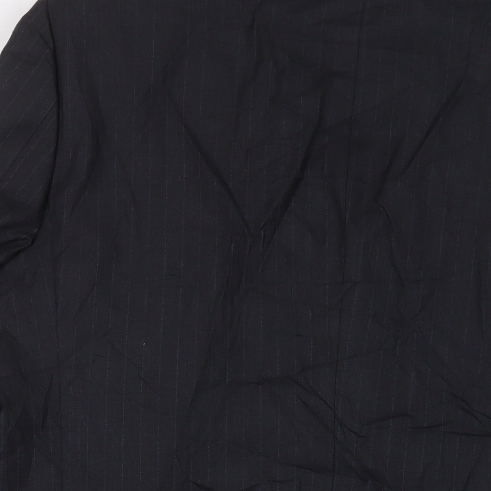 Marks & Spencer Mens Blue Striped Wool Jacket Suit Jacket Size 42 Regular