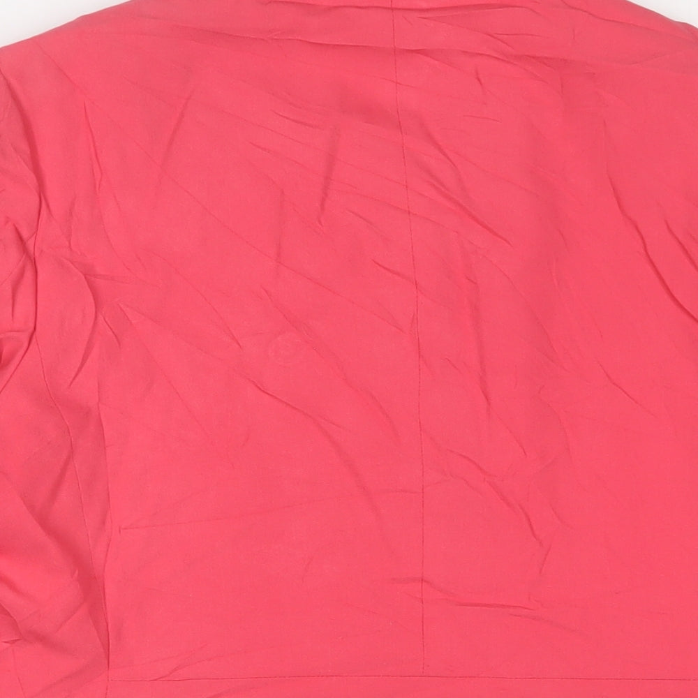 Marks and Spencer Womens Pink Jacket Blazer Size 14 Button