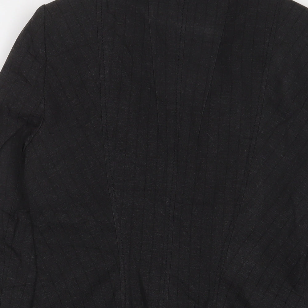 NEXT Womens Grey Striped Jacket Blazer Size 8 Button