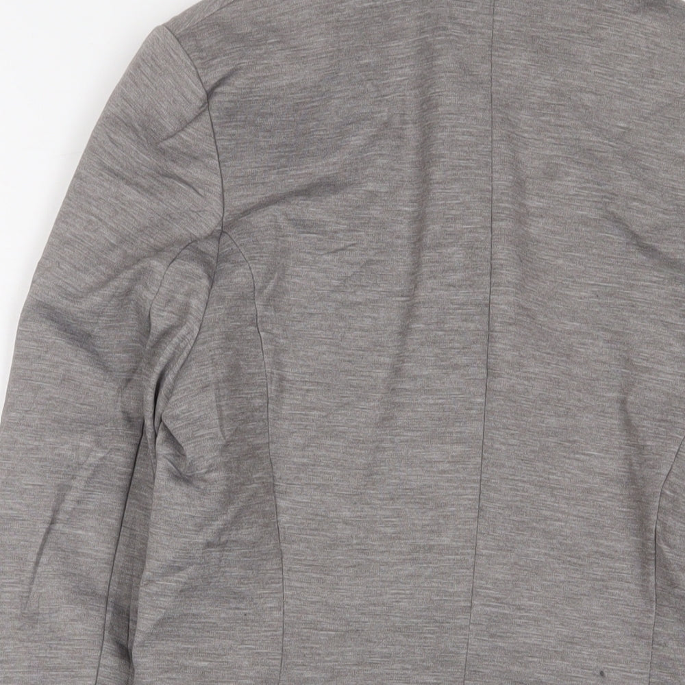 H&M Womens Grey Jacket Blazer Size 8 Button
