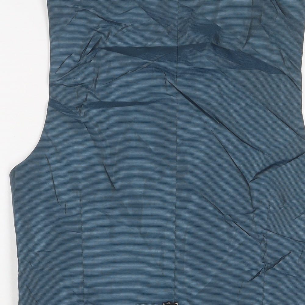 OneSixFive Mens Blue Polyester Jacket Suit Waistcoat Size 36 Regular