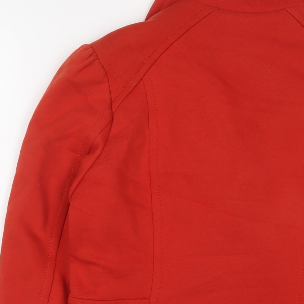 H&M Womens Orange Jacket Blazer Size 14 Button