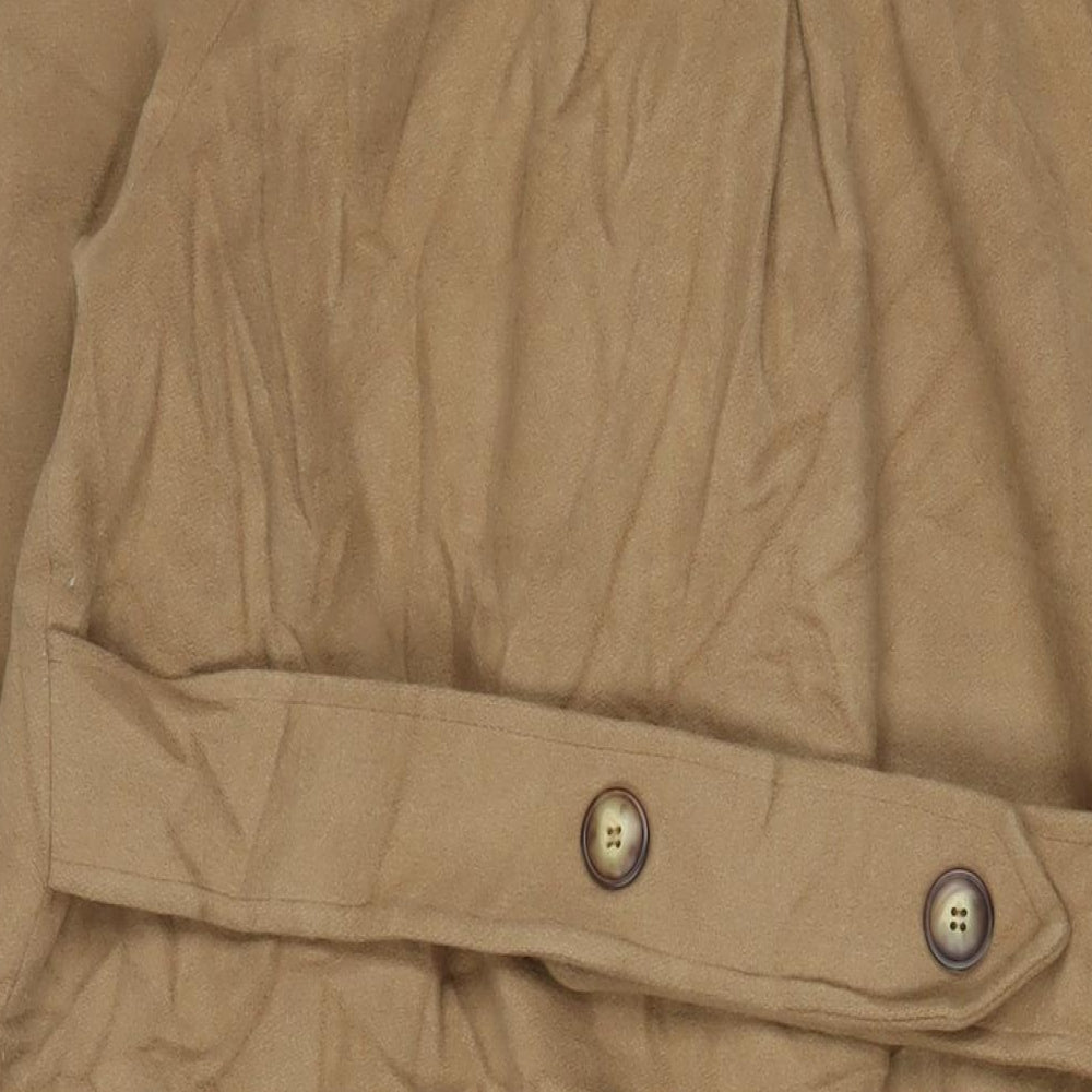 Classics Womens Brown Overcoat Coat Size 16 Button