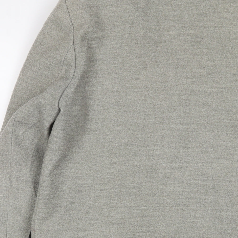 Topshop Womens Grey Overcoat Coat Size 8 Snap