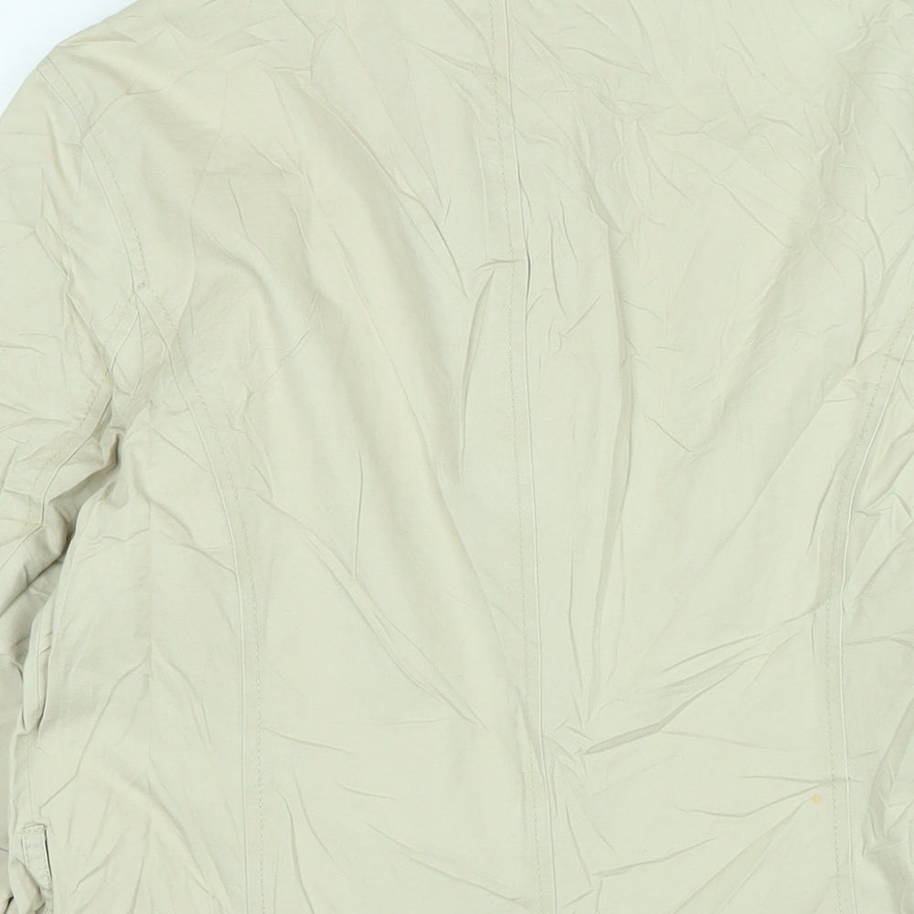 Monsoon Womens Beige Trench Coat Jacket Size 12 Button
