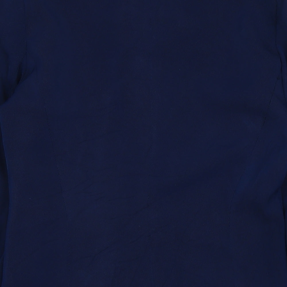 David Barry Womens Blue Jacket Size 10 Button