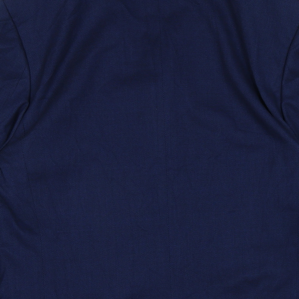 Marks & Spencer Mens Blue Wool Tuxedo Suit Jacket Size 36 Big & Tall