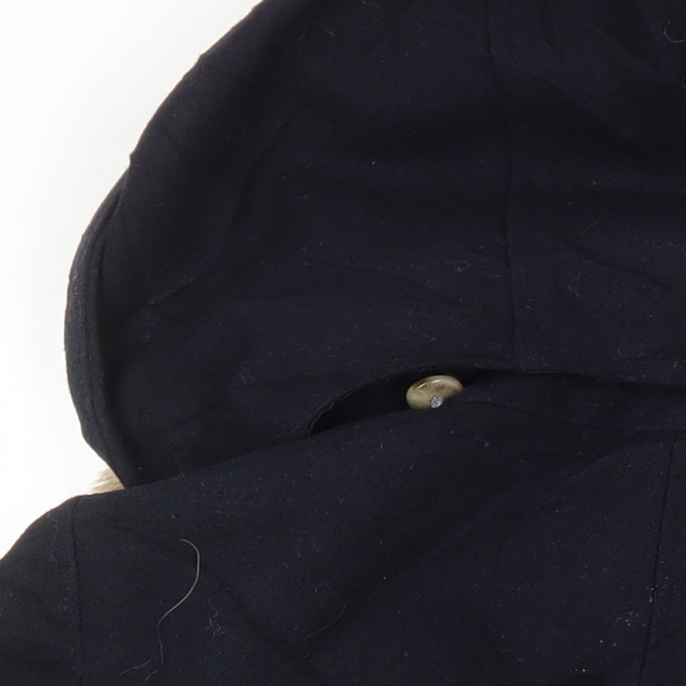 Topshop Womens Blue Overcoat Coat Size 8