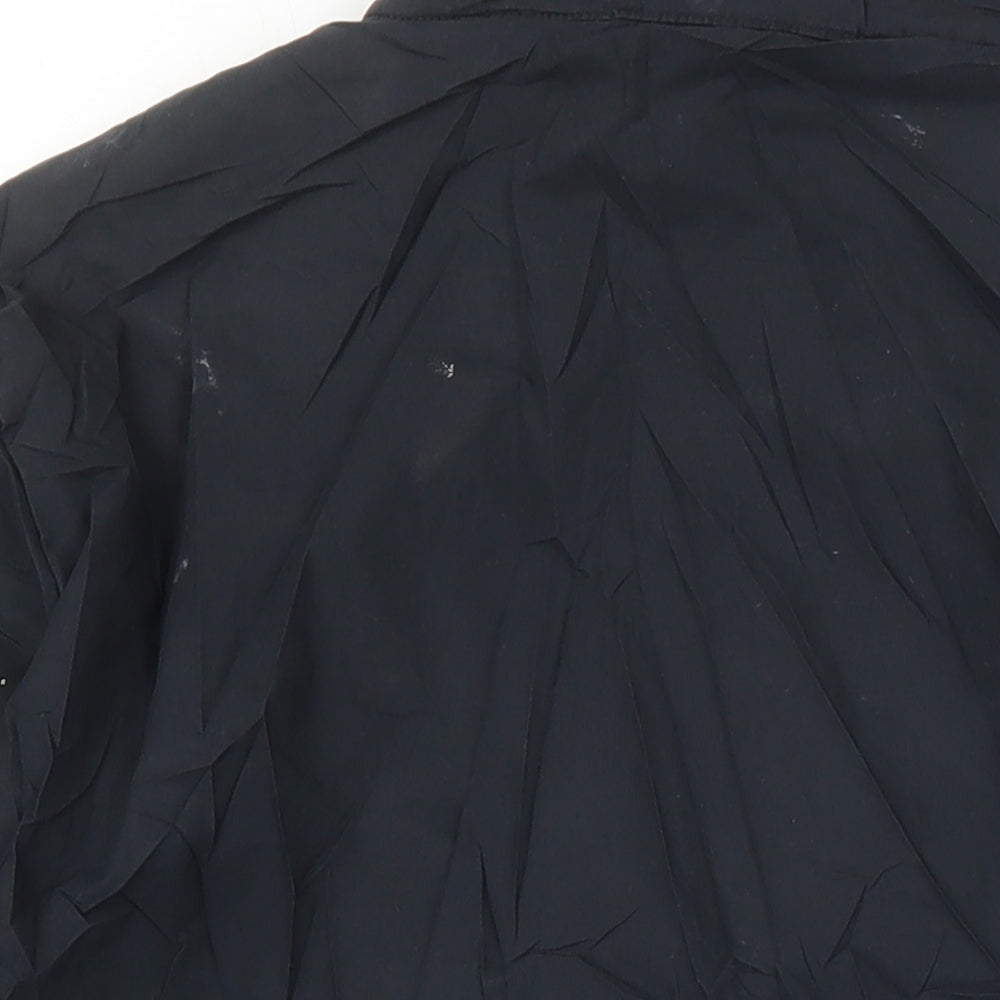 NICOLE FARHI Womens Black Jacket Size 12 Snap - Half closure