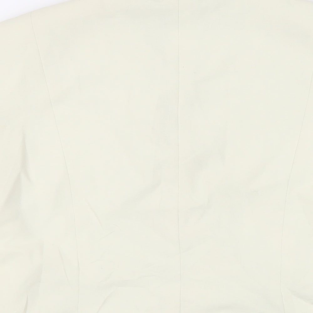 Gina Rossi Womens Ivory Jacket Blazer Size 12 Button