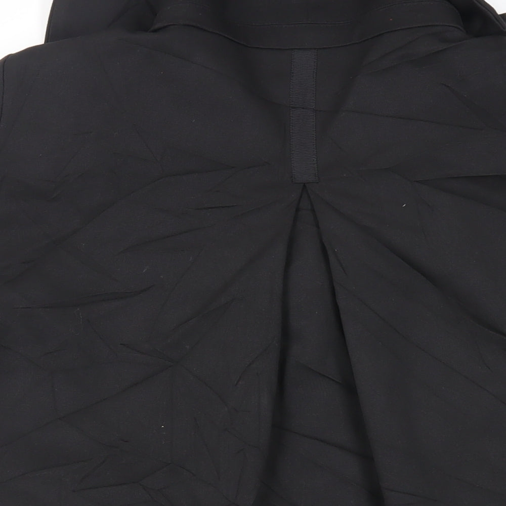 Marks & Spencer Womens Black Jacket Blazer Size 12 Snap - Neck Scarf