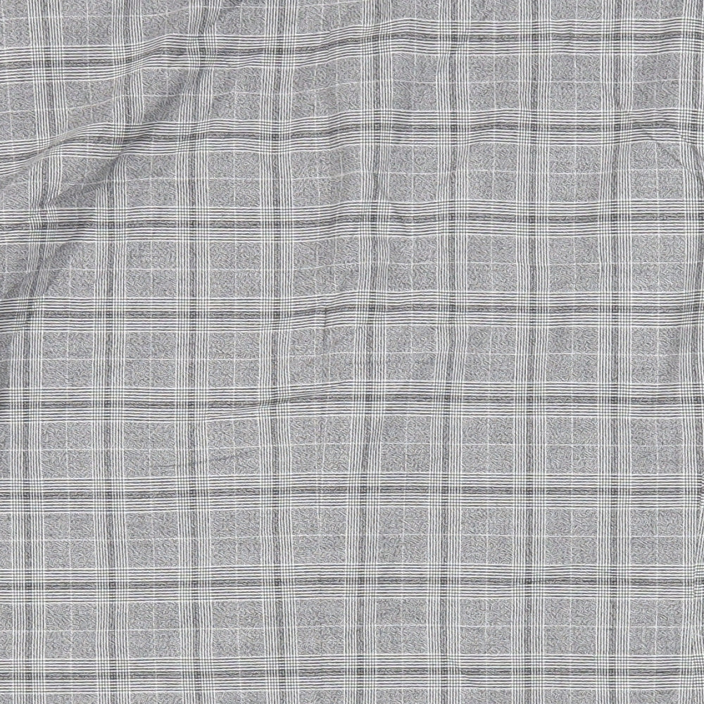 Marks & Spencer Mens Grey Plaid Polyester Jacket Suit Jacket Size 38 Regular