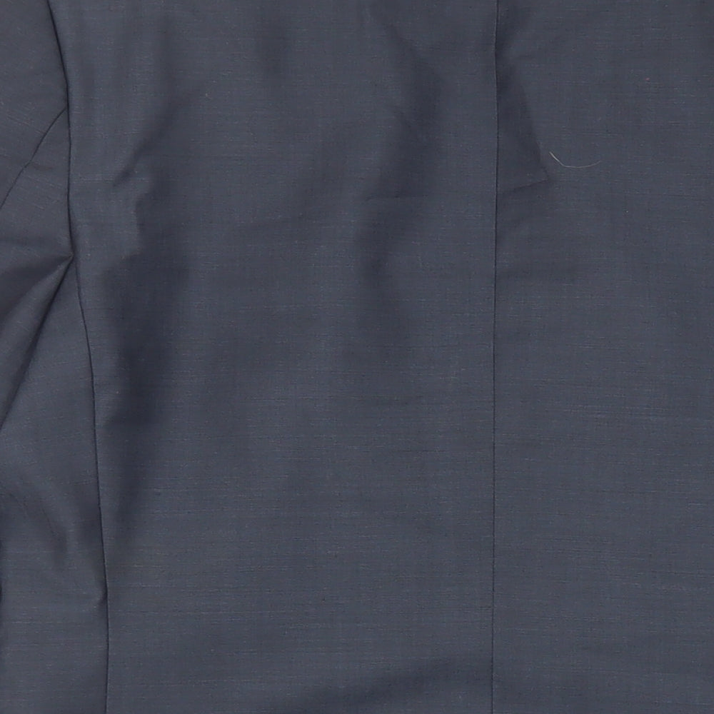 Topman Mens Blue Polyester Jacket Suit Jacket Size 38 Regular