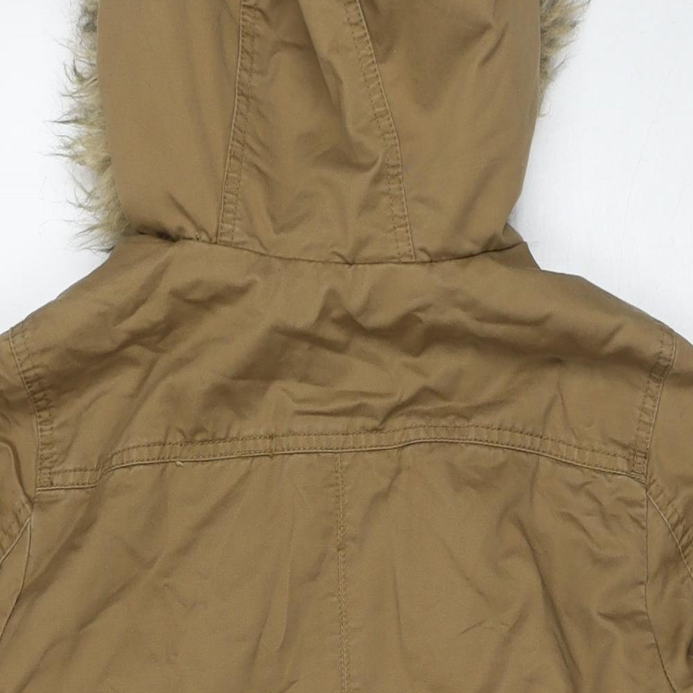Divided by H&M Womens Brown Parka Jacket Size 8 Zip