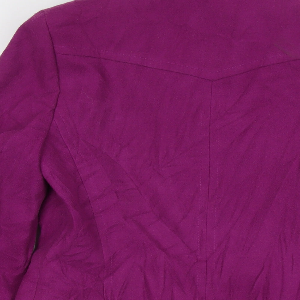 Dunnes Stores Womens Purple Overcoat Coat Size 12 Button