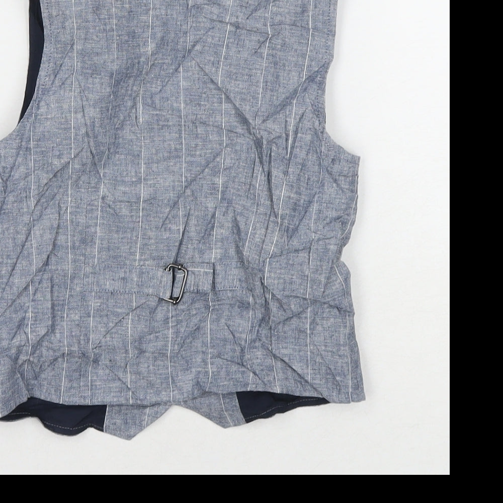 Next Boys Grey Jacket Waistcoat Size 4-5 Years Button
