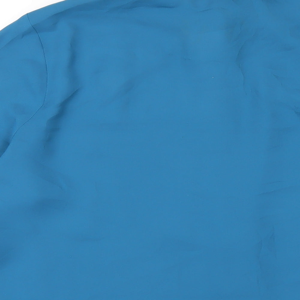 Marks & Spencer Womens Blue Polyester Basic Button-Up Size 16 Collared