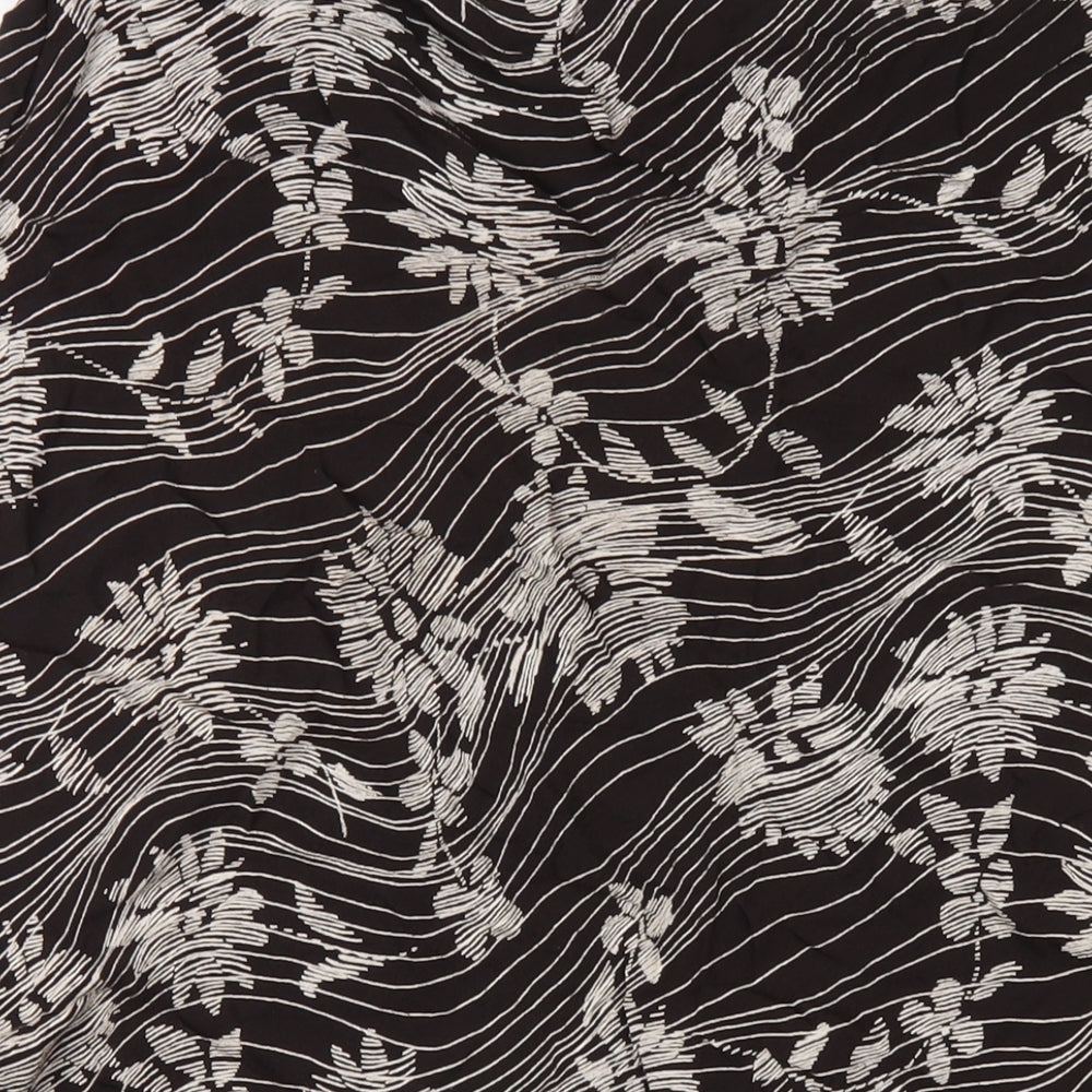 Marks & Spencer Womens Brown Geometric Viscose A-Line Skirt Size 22
