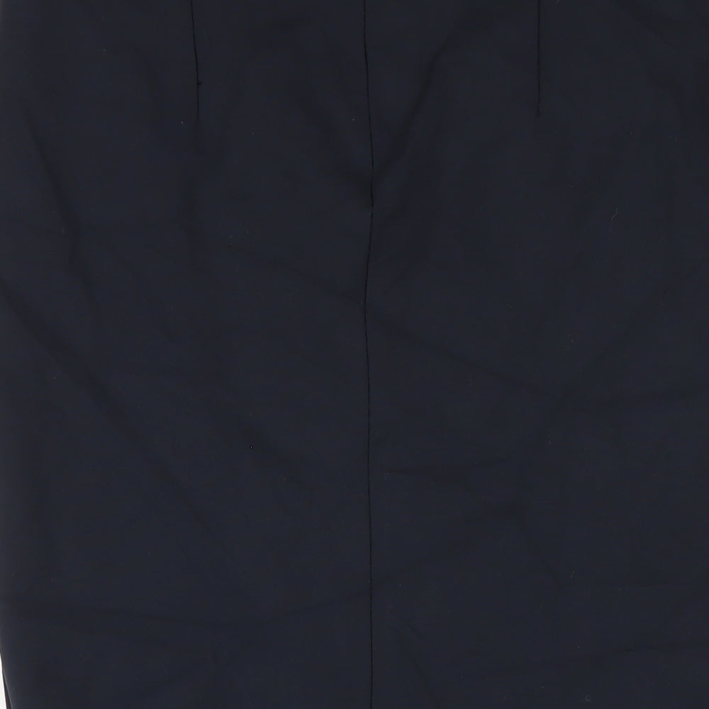 Marks & Spencer Womens Blue Viscose Trumpet Skirt Size 12 Zip