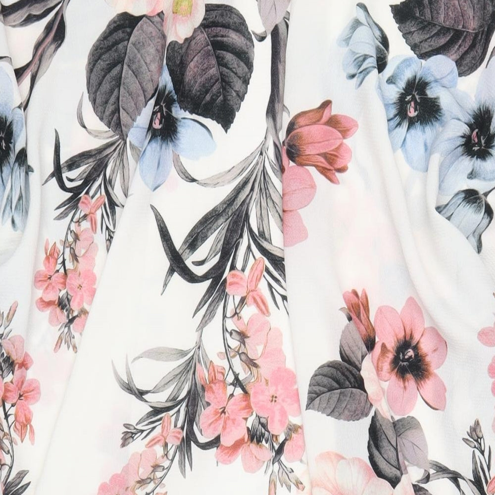 Select Womens Multicoloured Floral Polyester Kimono Blouse Size 10 V-Neck