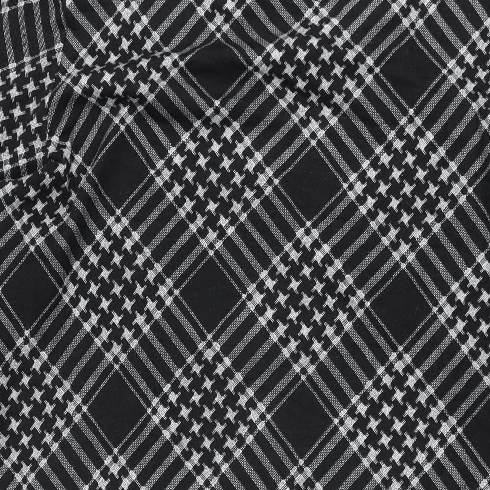 Roman Womens Black Geometric Polyester Shift Size 18 Round Neck Pullover