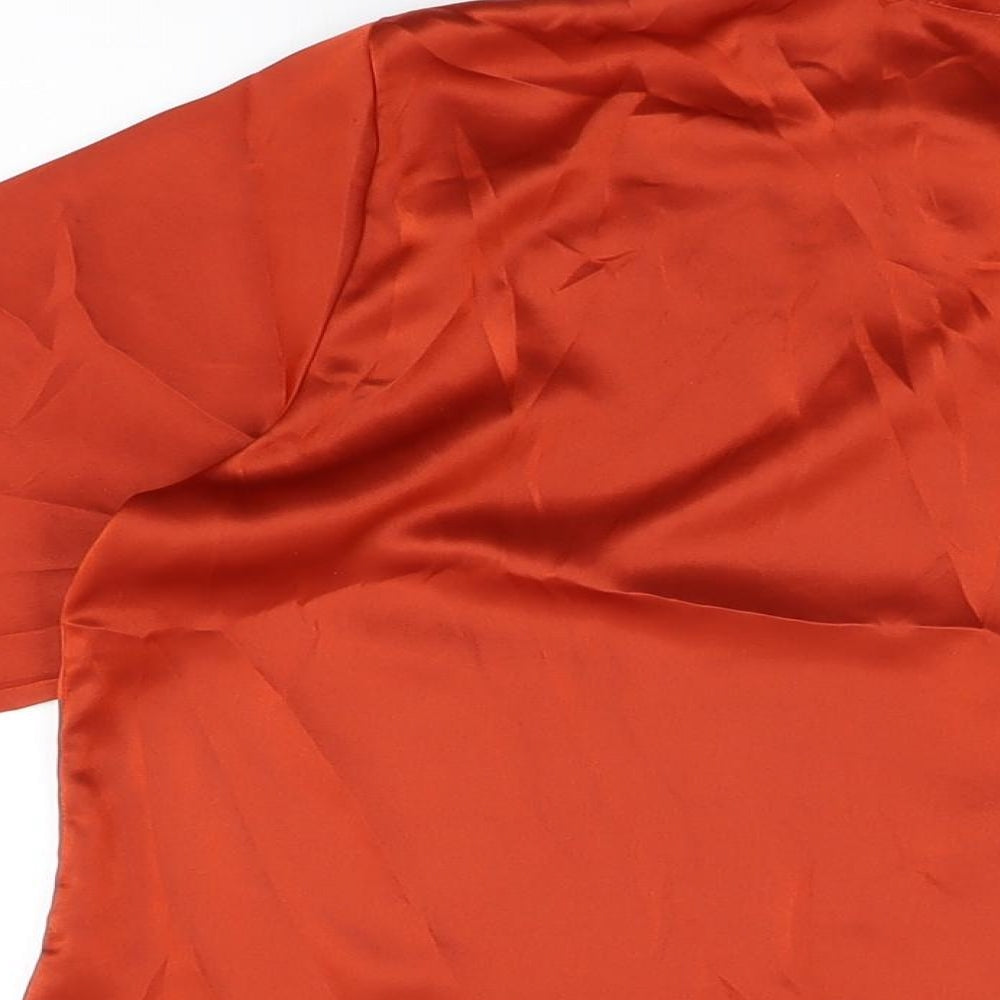 Mackays Womens Red Polyester Basic Button-Up Size 16 Collared