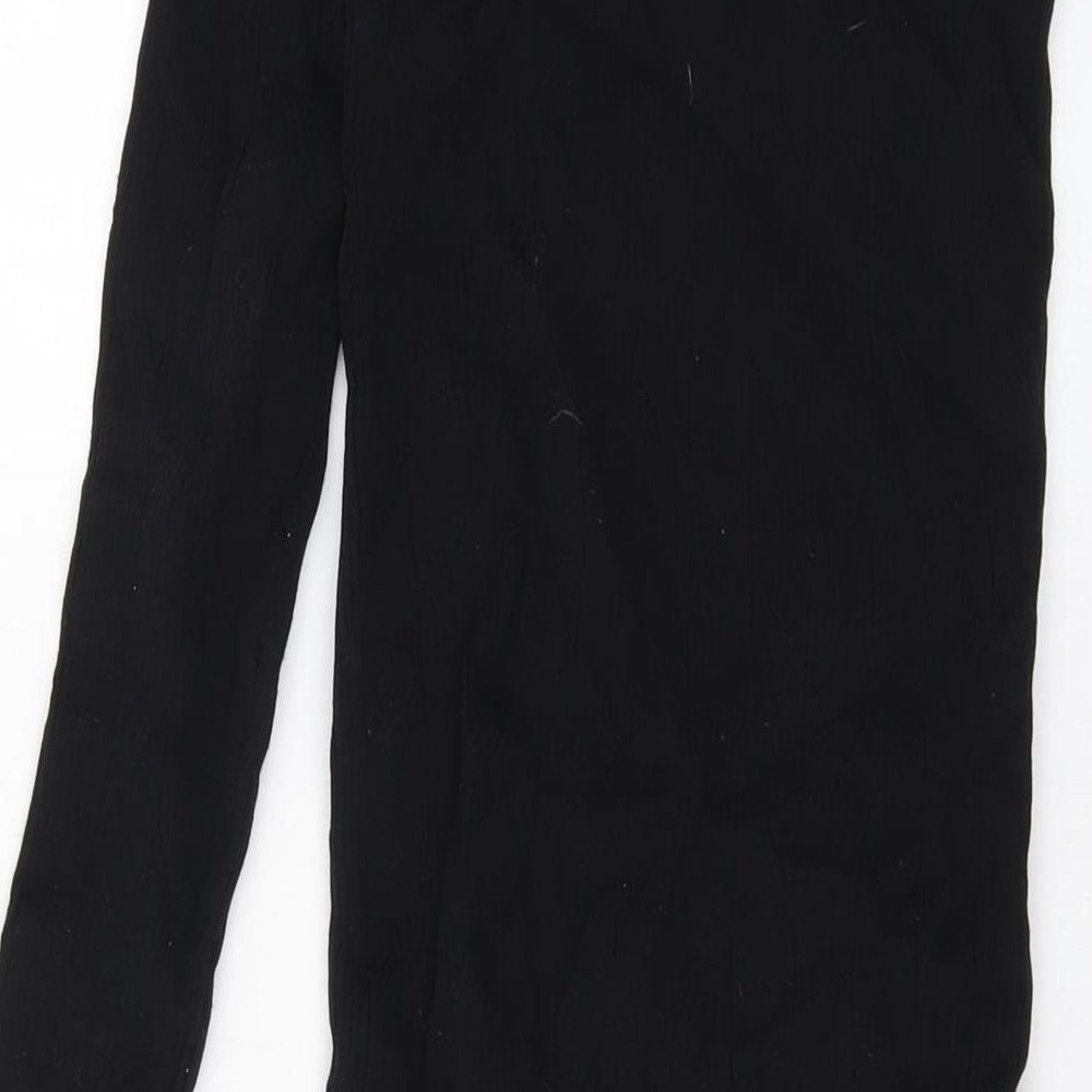 Bershka Womens Black Polyamide Mini Size M One Shoulder Pullover