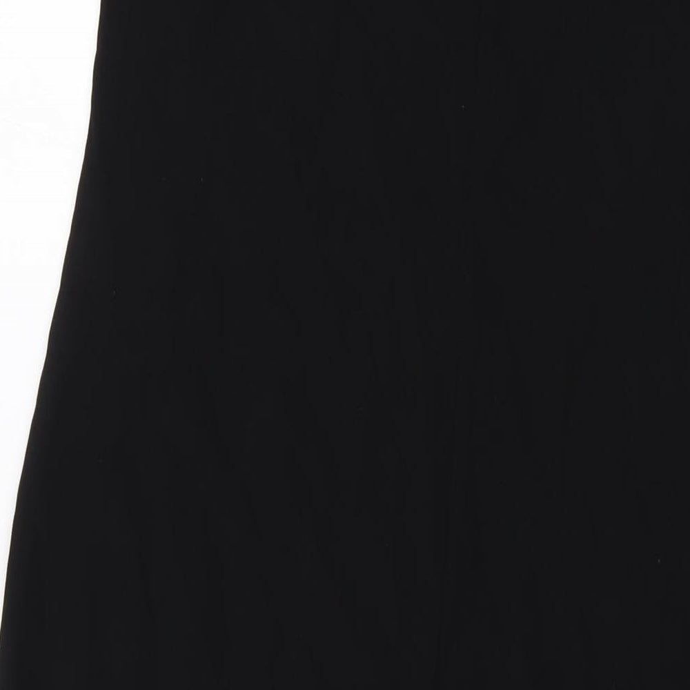H&M Womens Black Polyester Tank Dress Size M V-Neck Pullover