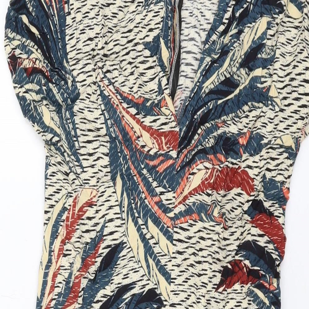 Saint Tropez Womens Multicoloured Geometric Viscose Tank Dress Size S Round Neck Pullover
