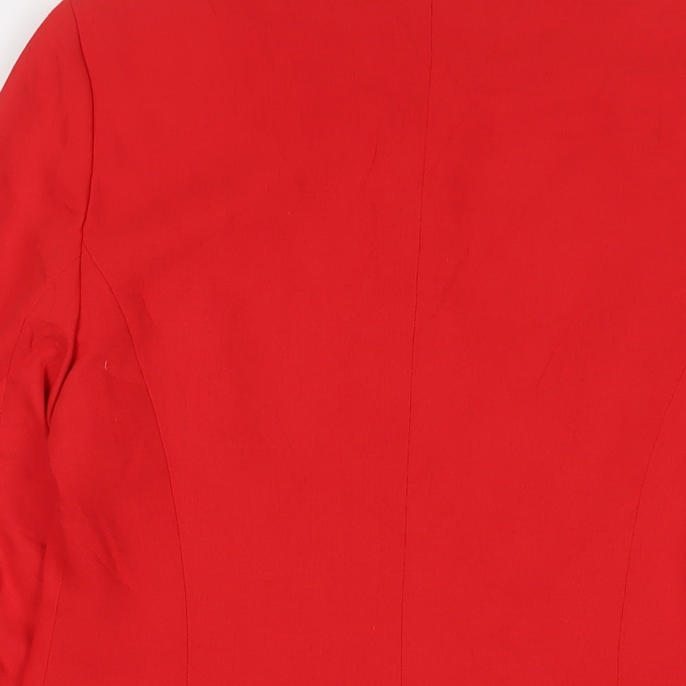 Richards Womens Red Jacket Blazer Size 14 Buckle