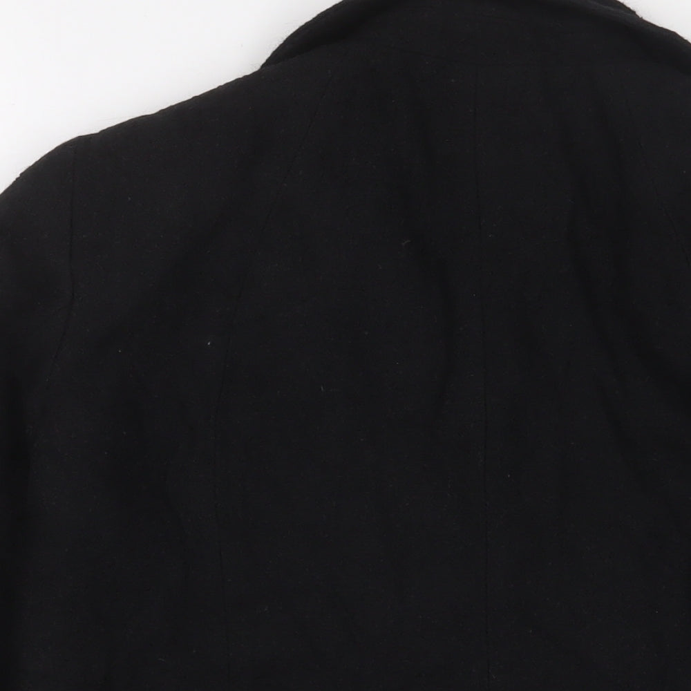 H&M Womens Black Jacket Size 14 Snap