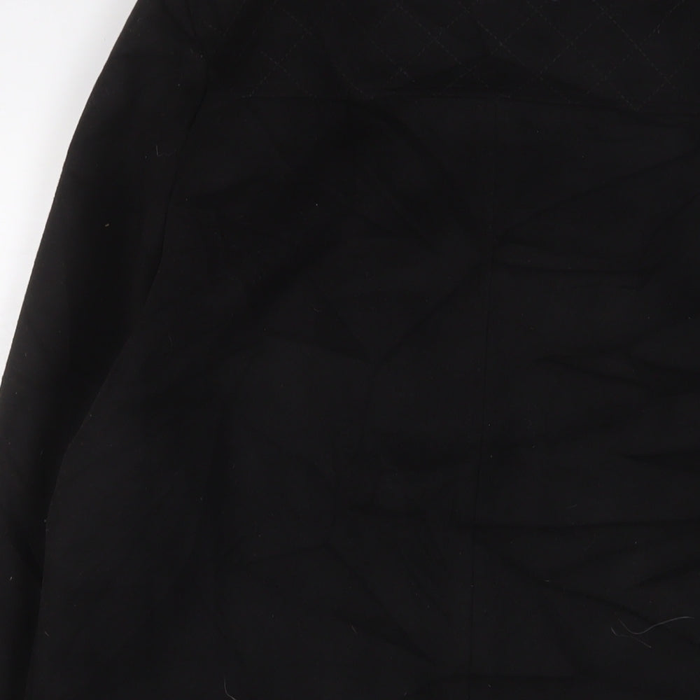 Dorothy Perkins Womens Black Overcoat Coat Size 12 Zip