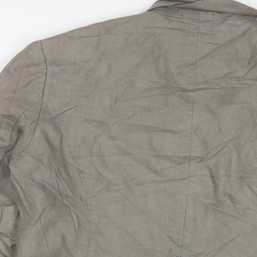 Per Una Womens Green Jacket Blazer Size 12 Button