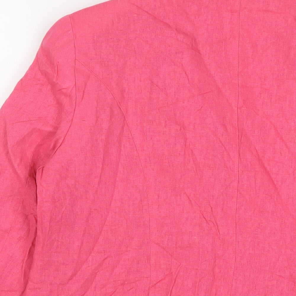 Bleifrei Womens Pink Jacket Blazer Size 16 Button
