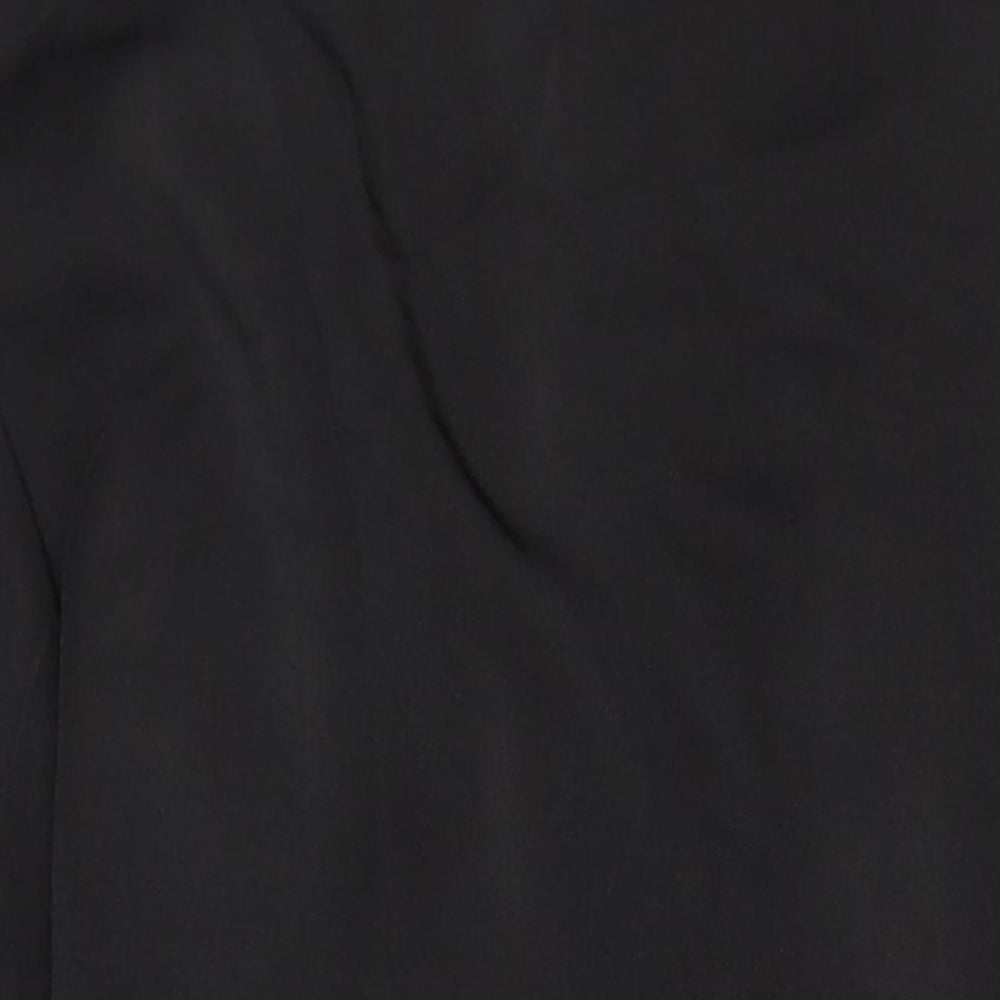 Misshap Womens Black Jacket Blazer Size 12 Button - Cross Front Structured Blazer