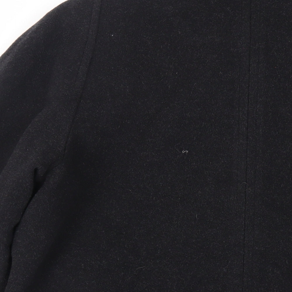 DANNIMAC Womens Grey Overcoat Coat Size L Button