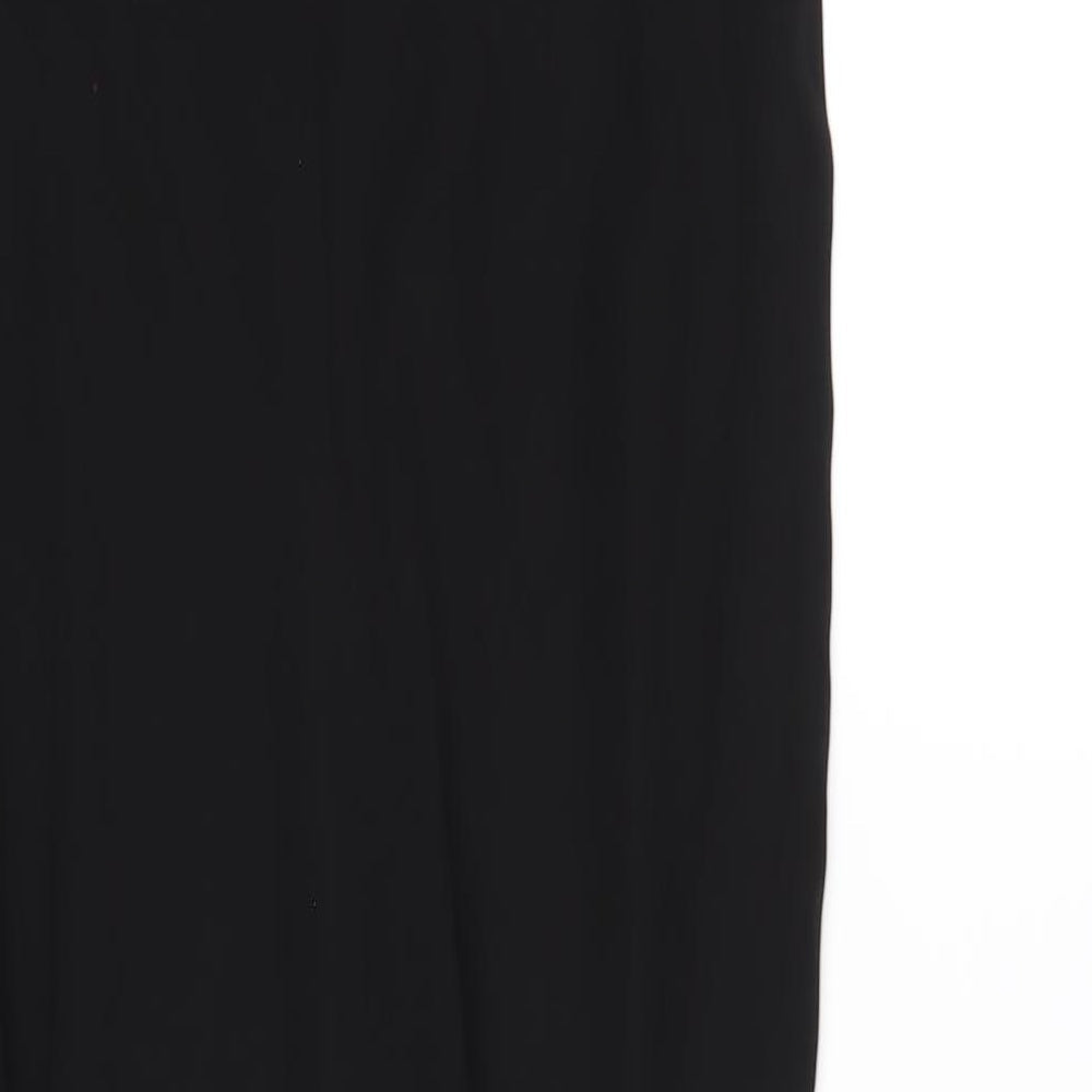 Pearce Fionda Womens Black Polyester Maxi Size 12 Sweetheart Zip - Beaded