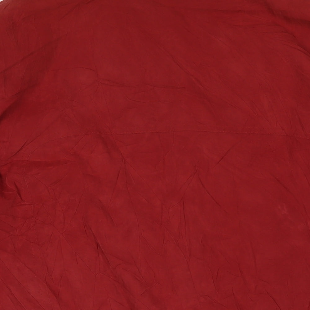 Bush Mens Red Bomber Jacket Coat Size L Zip