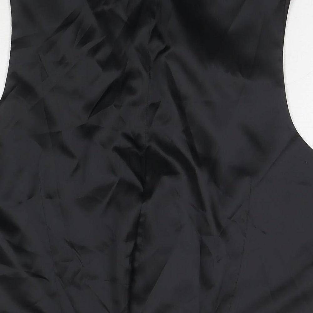 Marks & Spencer Mens Black Polyester Jacket Suit Waistcoat Size 42 Regular