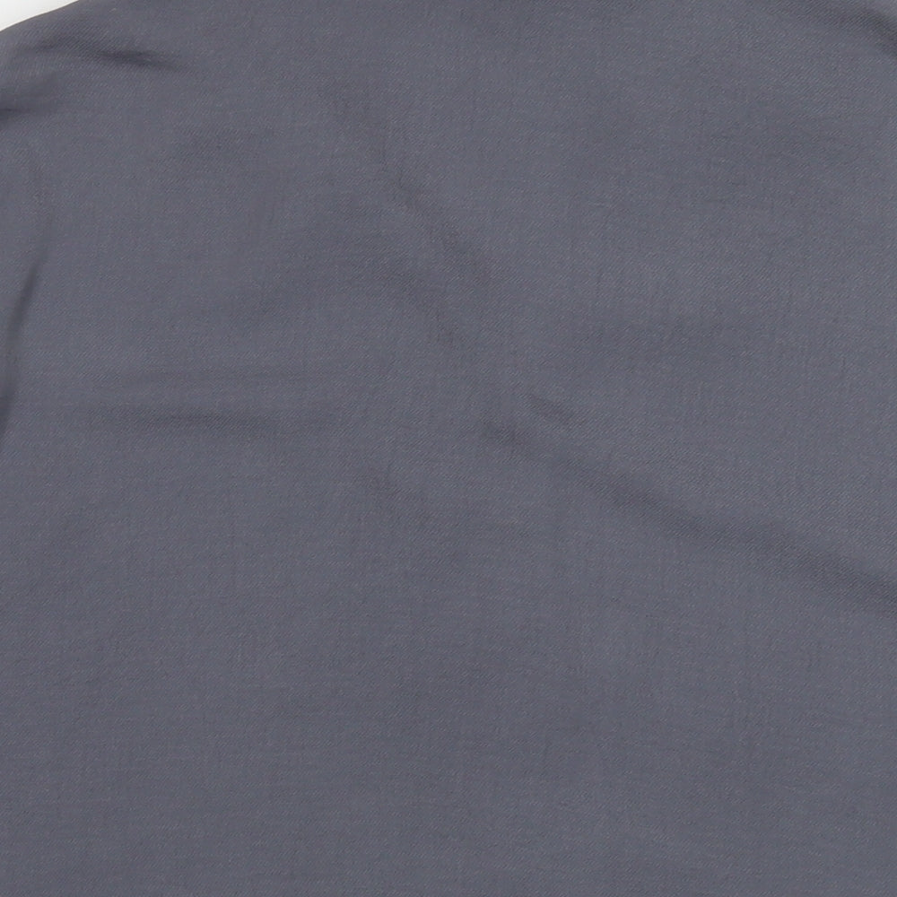 New Look Womens Grey Polyester Basic Button-Up Size 12 Collared