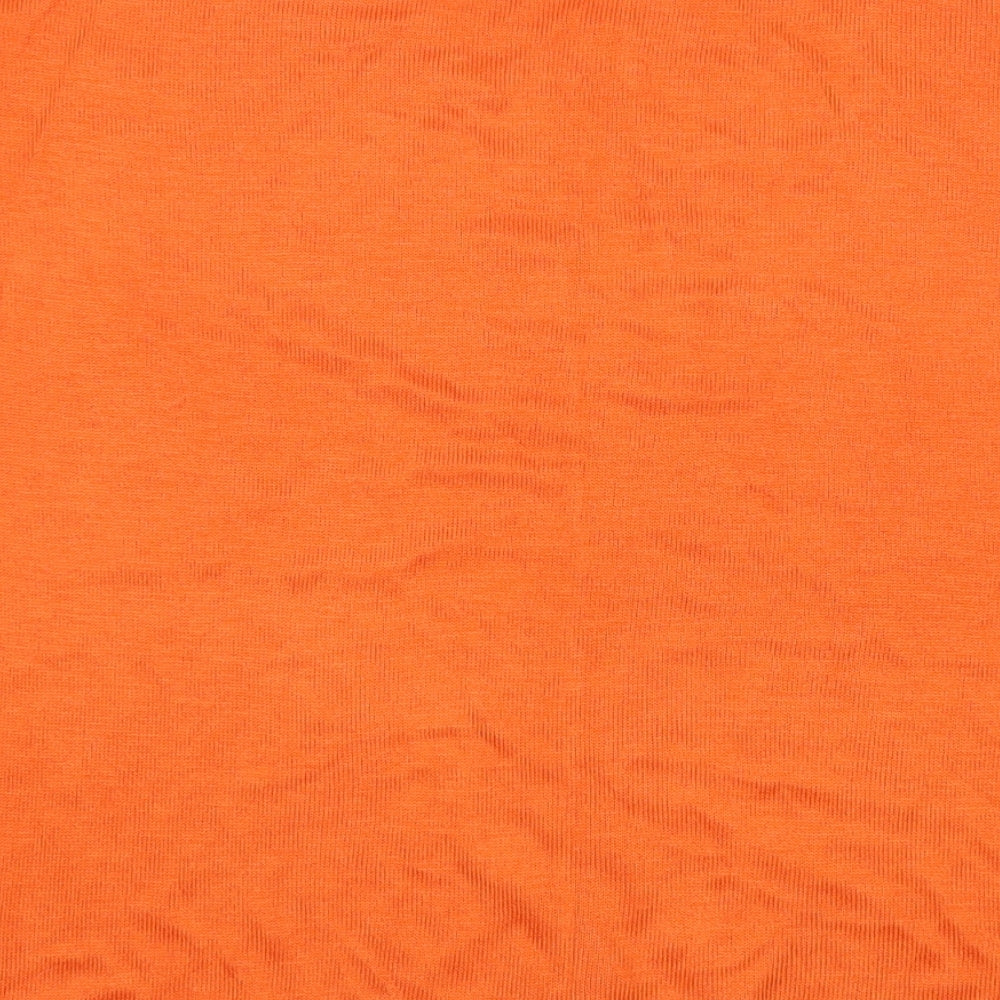 Marks & Spencer Womens Orange Round Neck Viscose Pullover Jumper Size L