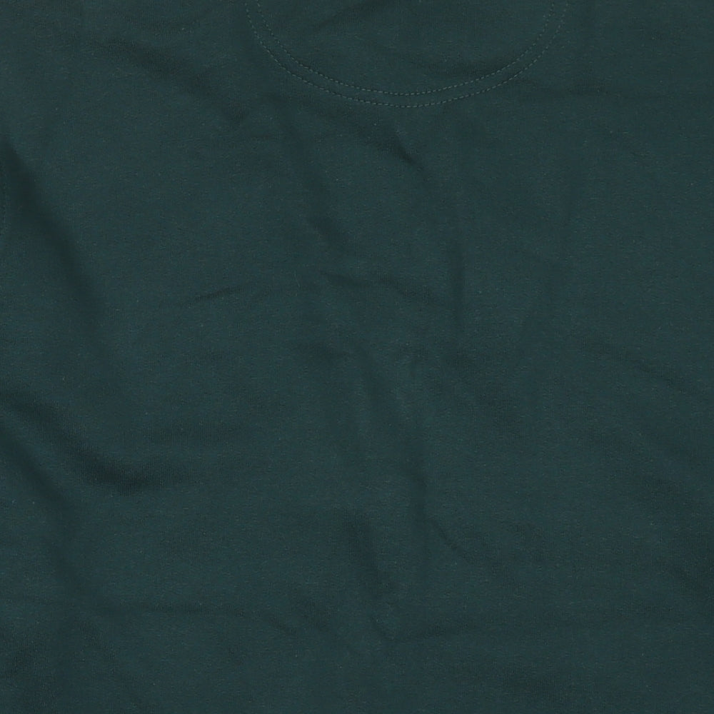 EWM Mens Green Fair Isle Cotton Pullover Sweatshirt Size M